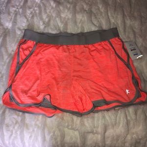 Neon Coral Color Active Shorts